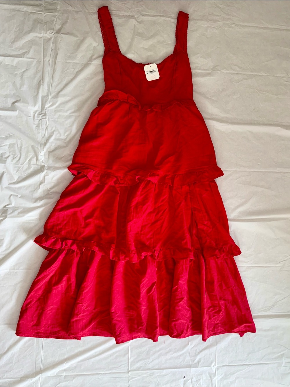 Altar'd State red tiered maxi dress